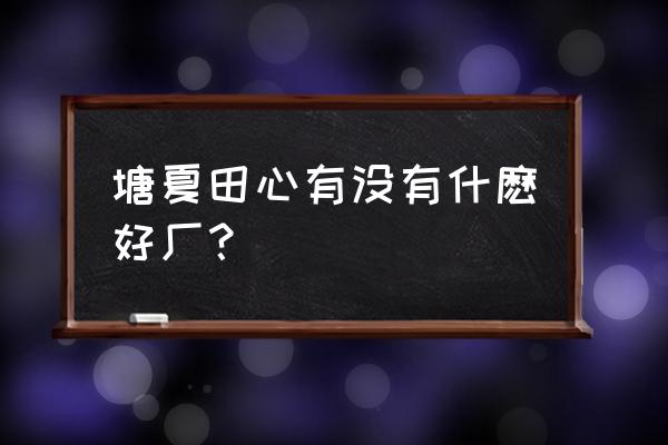 东莞塘夏田心有什么好厂 塘夏田心有没有什麽好厂? 东莞塘夏田心有什么好厂 塘夏田心有没有什麽好厂?