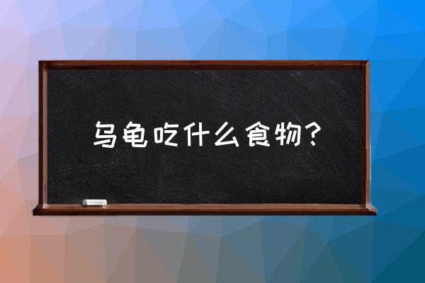 乌龟吃什么食物家养没饲料怎么养 乌龟吃什么食物？