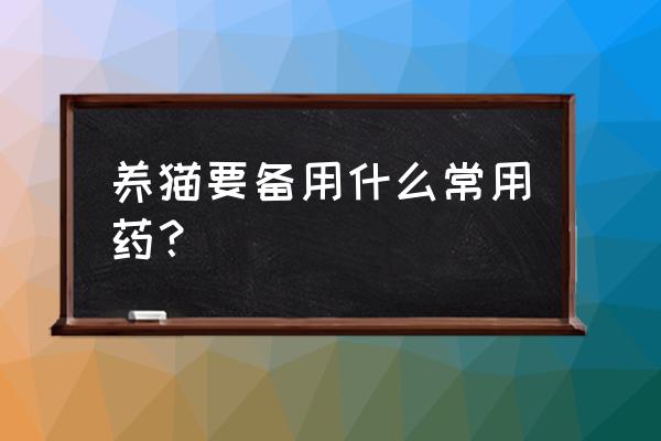 猫咪用品购物必买清单 养猫要备用什么常用药? 猫咪用品购物必买清单 养猫要备用什么常用药?