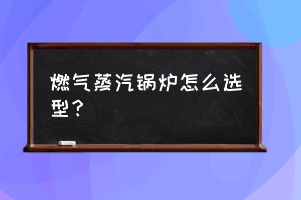 家庭用燃气锅炉的选择 燃气蒸汽锅炉怎么选型？