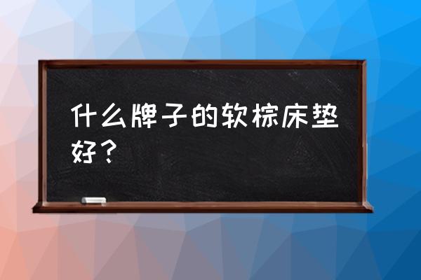 棕床垫哪一种棕最好 什么牌子的软棕床垫好? 棕床垫哪一种棕最好 什么牌子的软棕床垫好?