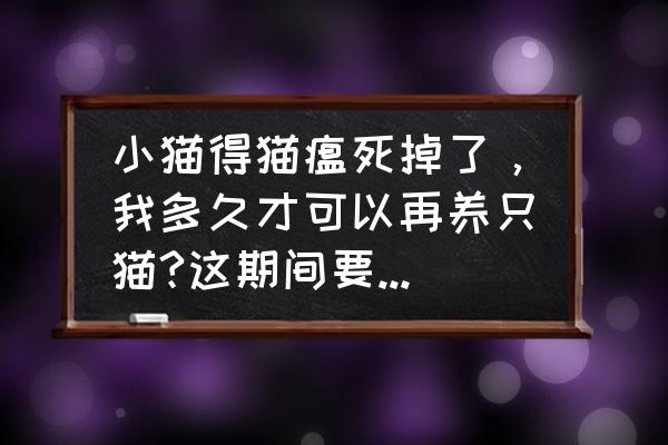 养猫如何给家里全面消毒 小猫得猫瘟死掉了,我多久才可以再养只猫?这期间要做些什么? 养猫如何给家里全面消毒 小猫得猫瘟死掉了,我多久才可以再养只猫?这期间要做些什么?